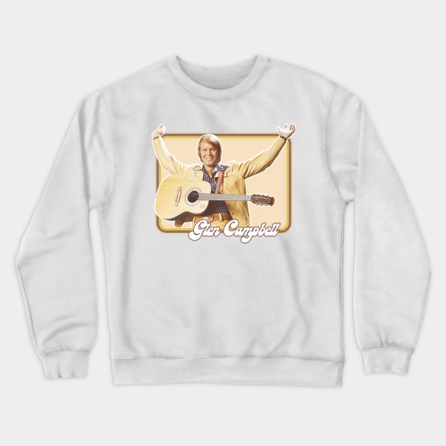 Glen Campbell // Retro 70s Style Fan Design Crewneck Sweatshirt by DankFutura